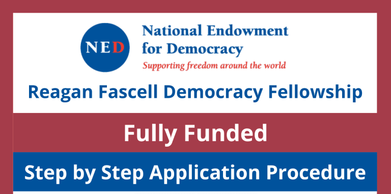 Reagan-Fascell Scholarship for Democracy 2025 (Complete Funding)